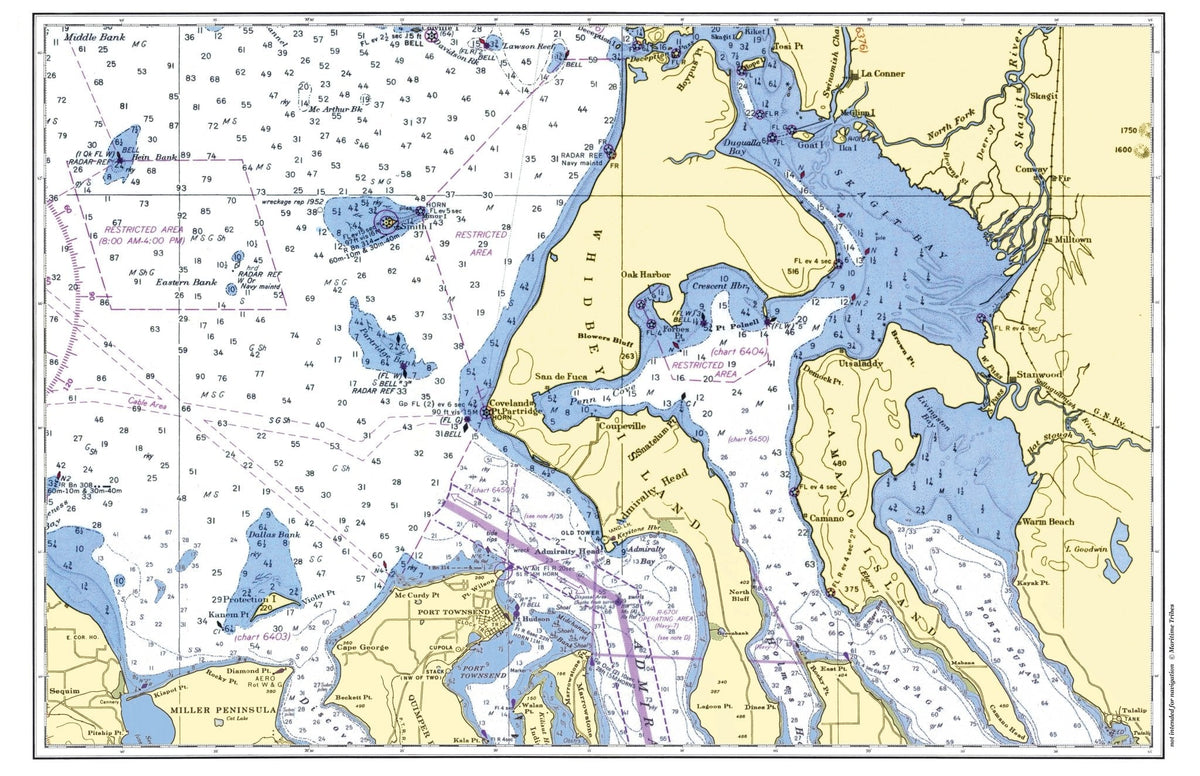 Upper Whidbey Island - Puget Sound Placemat - My Signal FlagsLaminated Placemat