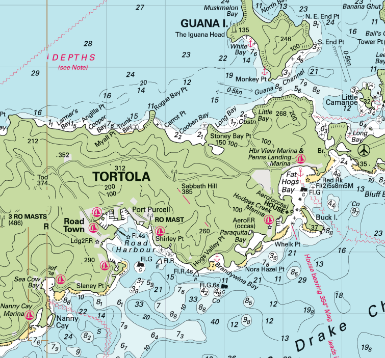 US Virgin Islands Imray Chart Blanket (St. Thomas &amp; St. John, USVI) - Maritime Tribes USA