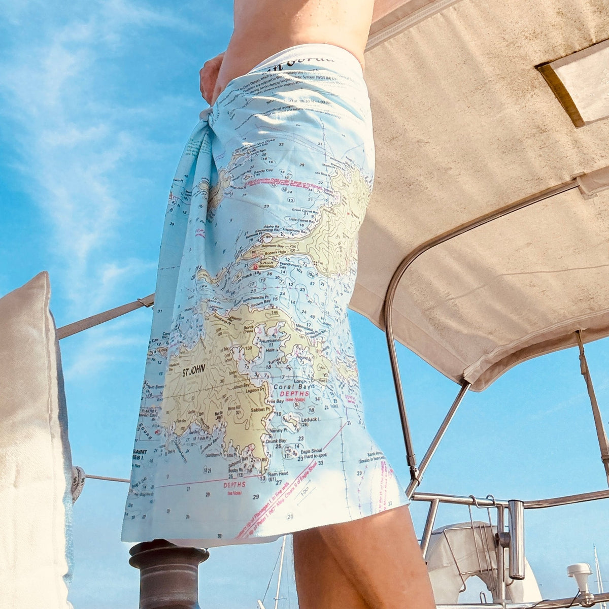US Virgin Islands Imray Chart Towel (St. Thomas &amp; St. John, USVI) - My Signal Flags
