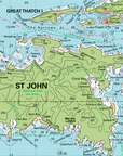 US Virgin Islands Laminated Placemat (St. Thomas & St. John, USVI Nautical Chart) - My Signal Flags