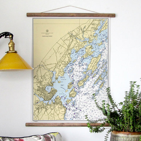 Casco Bay (Western Part), ME Nautical Chart Scroll