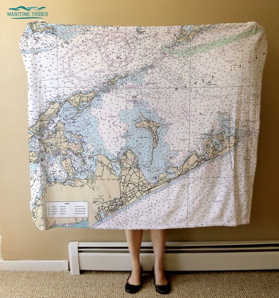 Long Island Sound - (Shelter Island to Montauk), NY Nautical Chart Blanket