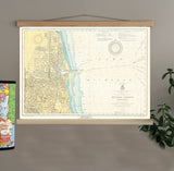 Kenosha Harbor Vintage Nautical Chart, c.1921 Scroll