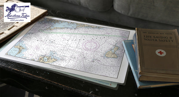 Block Island Sound & Approaches chart Placemats, set of 4