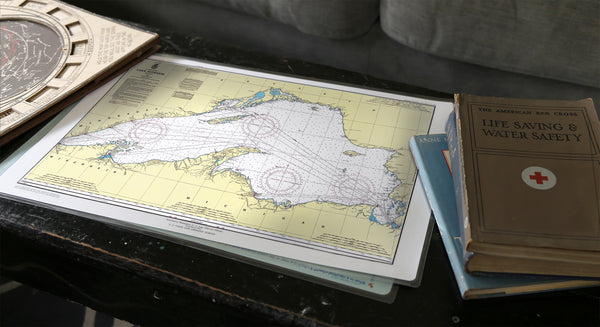 Lake Superior NOAA Chart Placemats, set of 4