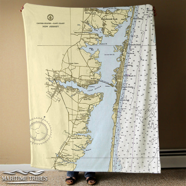 Lavallette (from Island Beach to Mantoloking) NJ Nautical Chart Blanket