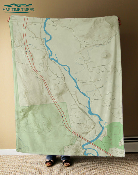 Thornton NH Charted Territory Map Blanket