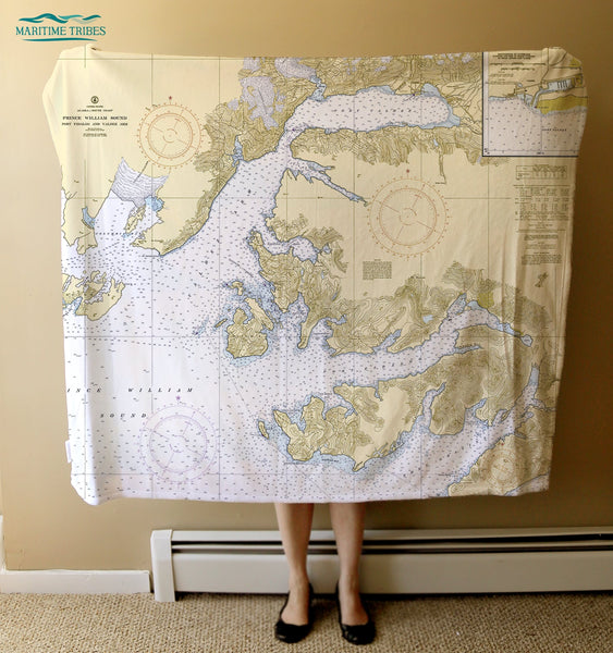 Prince William Sound - Port Fidalgo and Valdez Arm, AK Nautical Chart Blanket