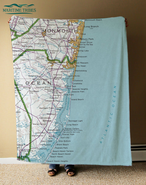 Long Branch to Beach Haven NJ Antique Blanket