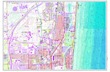 Boca Raton Topographical Map Placemats, set of 4