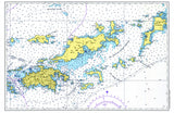 USVI -Tortola, Nautical Chart Placemats, set of 4