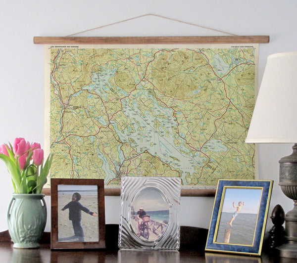 Lake Winnipesaukee Topo Map Scroll