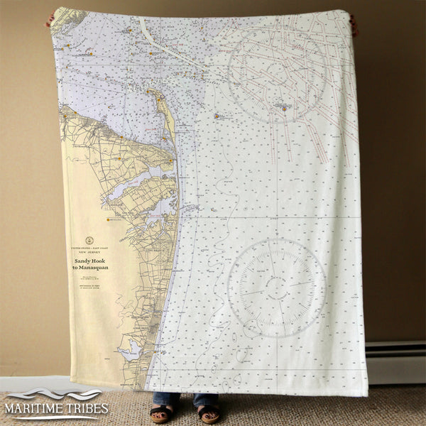 Sandy Hook to Manasquan Chart - MUTED Blanket