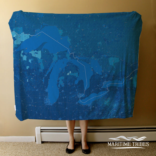 Great Lakes Blueprint Blanket