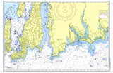 Sakonnet River Area1958 Chart - Muted Placemats, set of 4