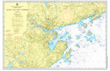 Salem & Marblehead Harbors MA Nautical Chart Placemats, set of 4