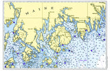 Blue Hill to Winter Harbor, ME Nautical Chart Placemats, set of 4