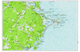 Biddeford Pool, Maine Topo Map Placemats, set of 4