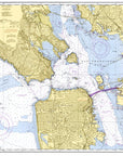 San Francisco Bay, CA Nautical Chart Placemats, set of 4