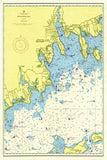 Padanaram Harbor, MA Buzzards Bay Vintage Nautical Chart Scroll