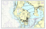 Tampa Bay and St. Joseph Sound, FL Nautical Chart Placemats, set of 4