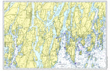 Boothbay to Bath, ME Nautical Chart Placemats, set of 4
