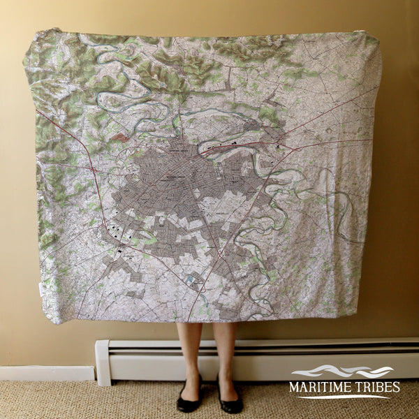 Bowling Green KY topo Blanket