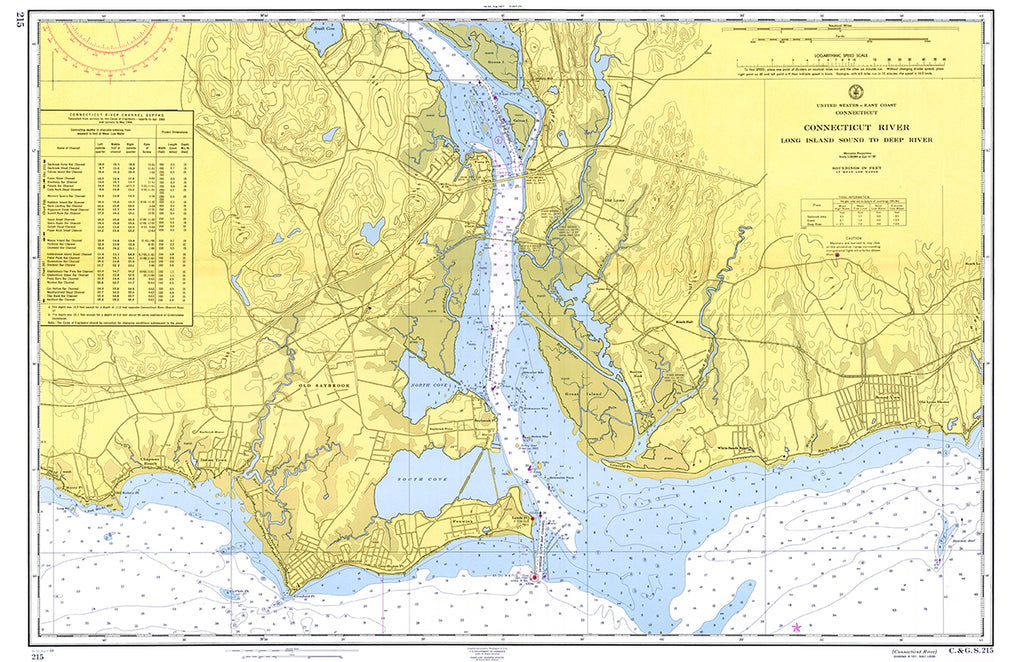 Old Saybrook, CT Nautical Chart Placemats, set of FOUR My Signal Flags
