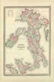 Italy Vintage Map Scroll