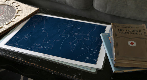 Boothbay to Bath Blue Print Placemats, set of 4