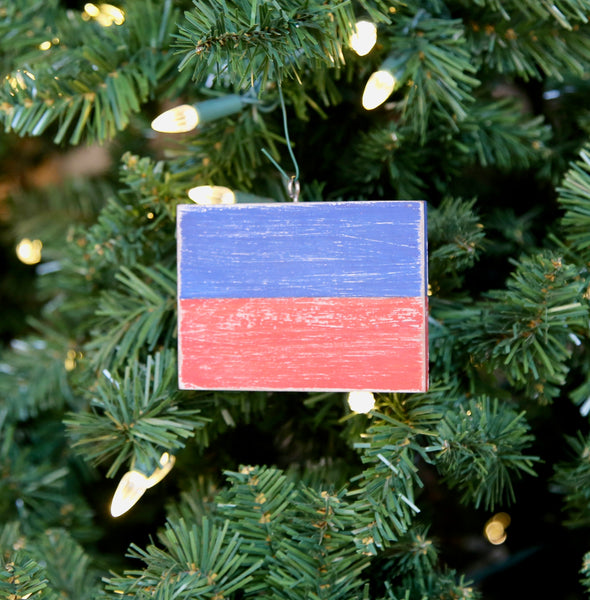 "E" Flag Vintage Ornament