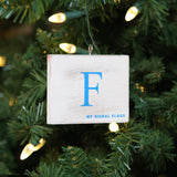 "F" Flag Vintage Ornament - mysignalflags