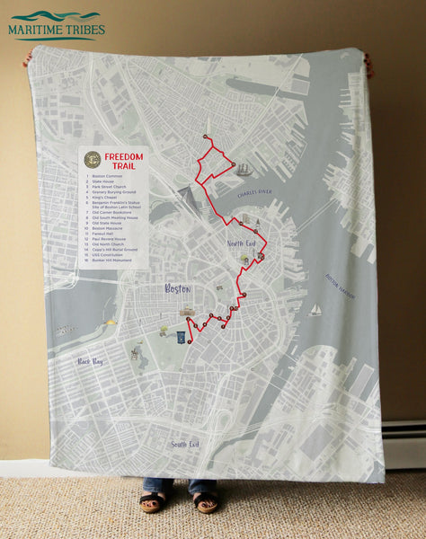 Freedom Trail Map. Blanket