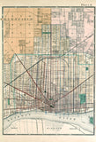 Detroit Vintage Map Scroll