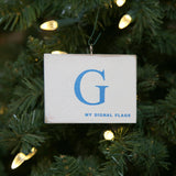 "G" Flag Vintage Ornament - mysignalflags