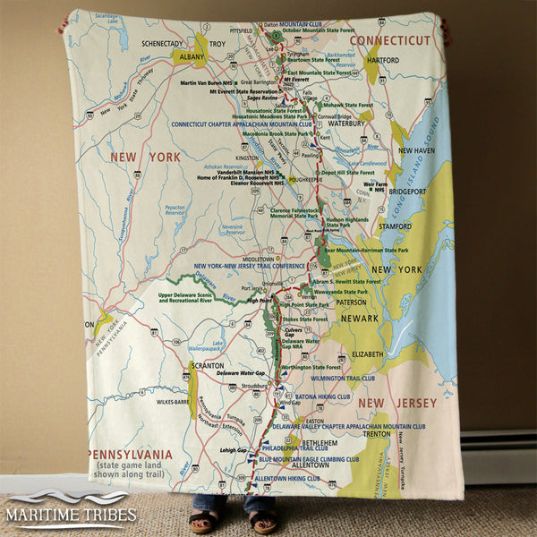 Appalachian Trail Map Blanket