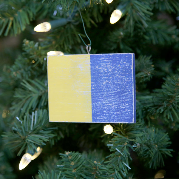 "K" Flag Vintage Ornament