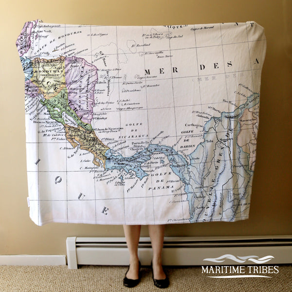 Panama Antique Map Blanket