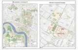 Harvard Current (Mod) Campus Map Placemats, set of 4