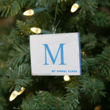 "M" Flag Vintage Ornament - mysignalflags