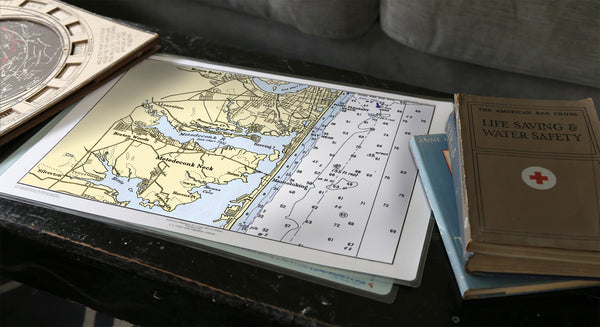 Bay Head NJ Nautical Chart Placemats, set of 4