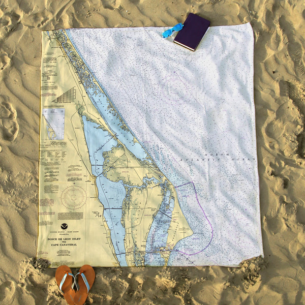 Cape Canaveral (Kennedy) Florida Map Blanket