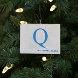 "Q" Flag Vintage Ornament - mysignalflags