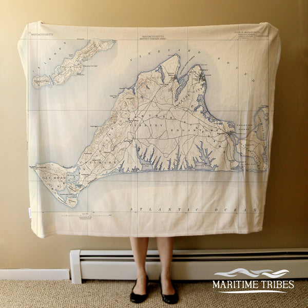 Martha's Vineyard Antique Map Blanket