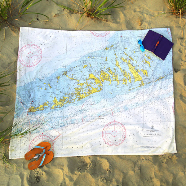 Lower Keys, FL (Sombrero Key to Sand Key) Nautical Chart Blanket