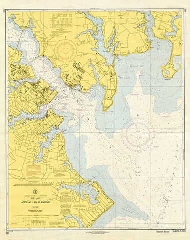 Annapolis Harbor Chart Scroll