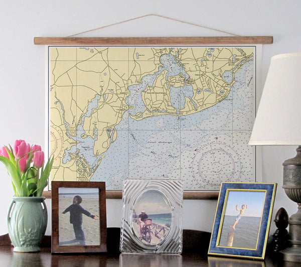 Cotuit, Santuit MA Vintage Nautical Chart Scroll