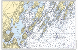 Casco Bay , ME Nautical Chart Placemats, set of 4