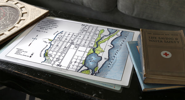 Boca Raton - Rickards Map Placemats, set of 4