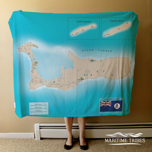Cayman Islands Map Blanket
